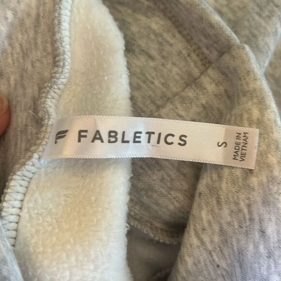 Fabletics Light Heather Gray "Zaylee" Funnel Neck Tunic Sweatshirt sz S - Picture 9 of 9